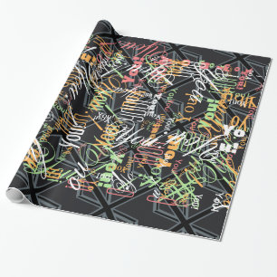 Schwarzes Union Jack Flaggen-Design Geschenkpapier