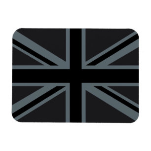 Schwarzes Union Jack Flaggen-Design Magnet