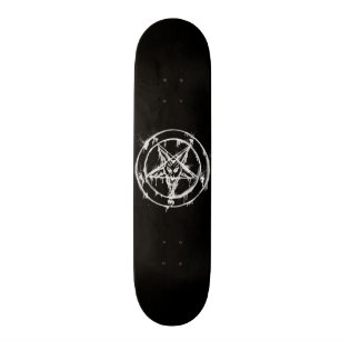 Schwarzes unordentliches Baphomet Skateboard