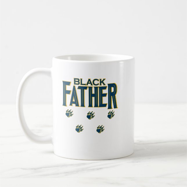 Schwarzes Vater Shirt Kaffeetasse (Links)
