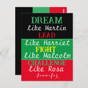 Schwarzes Vermächtnis BLM schwarze Geschichte Mona Postkarte