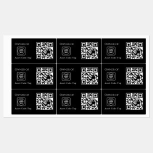 Schwarzes Vermögens-QR   Benutzerdefinierte Geschä Etiketten