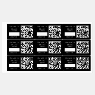 Schwarzes Vermögens-QR   Benutzerdefinierte Verfol Etiketten