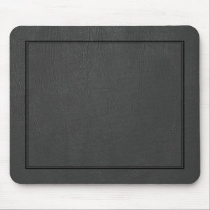 Schwarzes Vintage-Leder-Musterdruck Mousepad