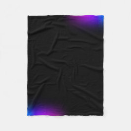 Schwarzes Violet Gradient Glow Fleecedecke
