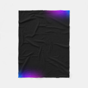 Schwarzes Violet Gradient Glow Fleecedecke