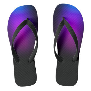 Schwarzes Violet Gradient Glow Flip Flops