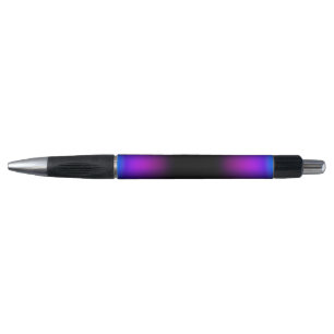 Schwarzes Violet Gradient Glow Kugelschreiber