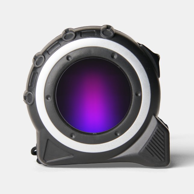 Schwarzes Violet Gradient Glow Maßband (Vorderseite)