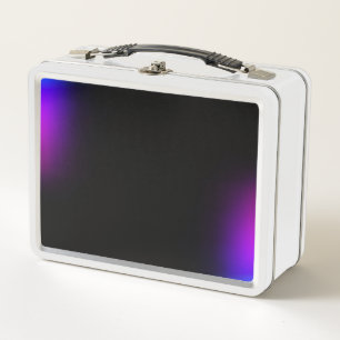 Schwarzes Violet Gradient Glow Metall Brotdose