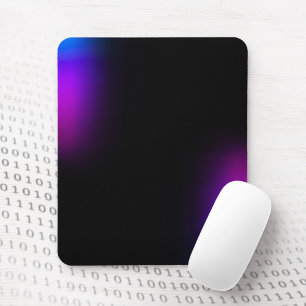 Schwarzes Violet Gradient Glow Mousepad