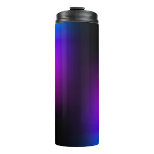 Schwarzes Violet Gradient Glow Thermosbecher
