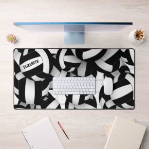 Schwarzes Volleyball-Team färbt Sportmuster Schreibtischunterlage