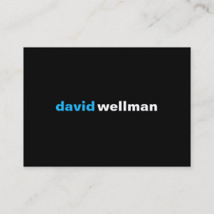 Schwarzes (W) Visitenkarte