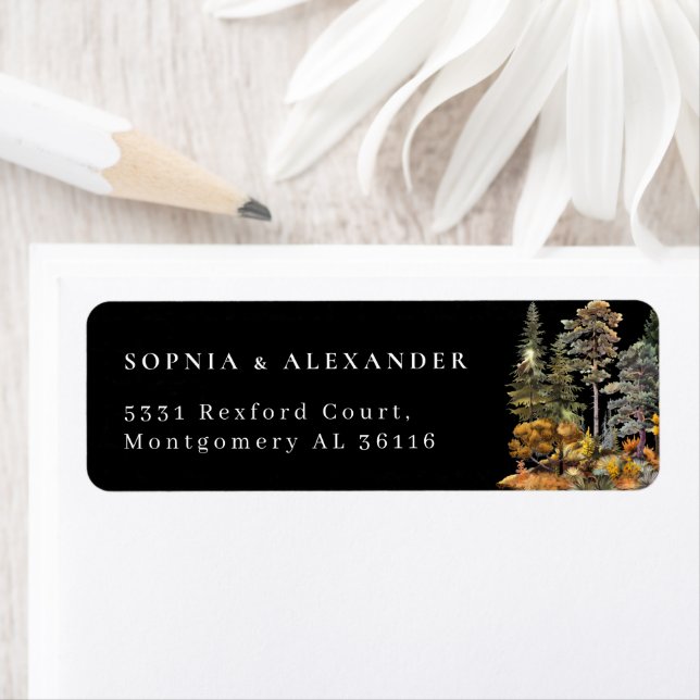 Schwarzes Wasser Herbstwald Hochzeitadresse (Insitu)