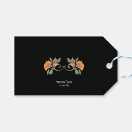 Schwarzes Wasser Jugendstil Hochzeit Geschenkanhänger