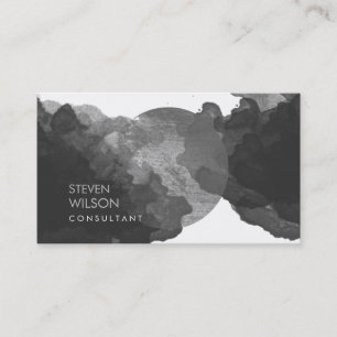Schwarzes Wasser Moderne Elegante Kunst Visitenkarte