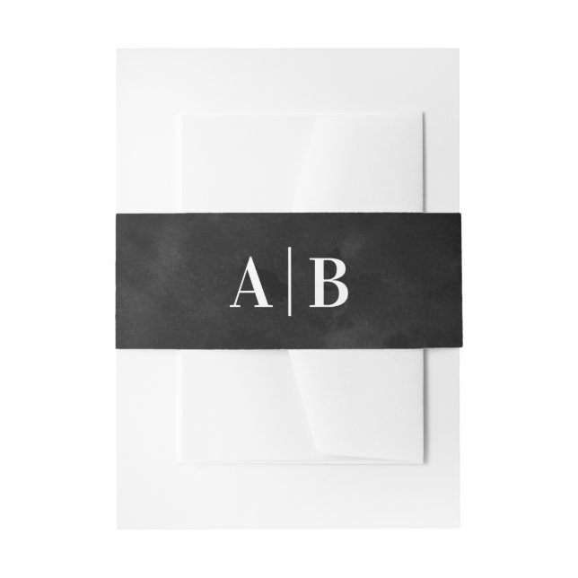 Schwarzes Wasserfarbenpräparat Einladungsbanderole (Vorderseite Beispiel)