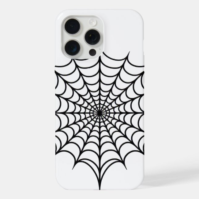 Schwarzes Web iPhone Hülle (Rückseite)