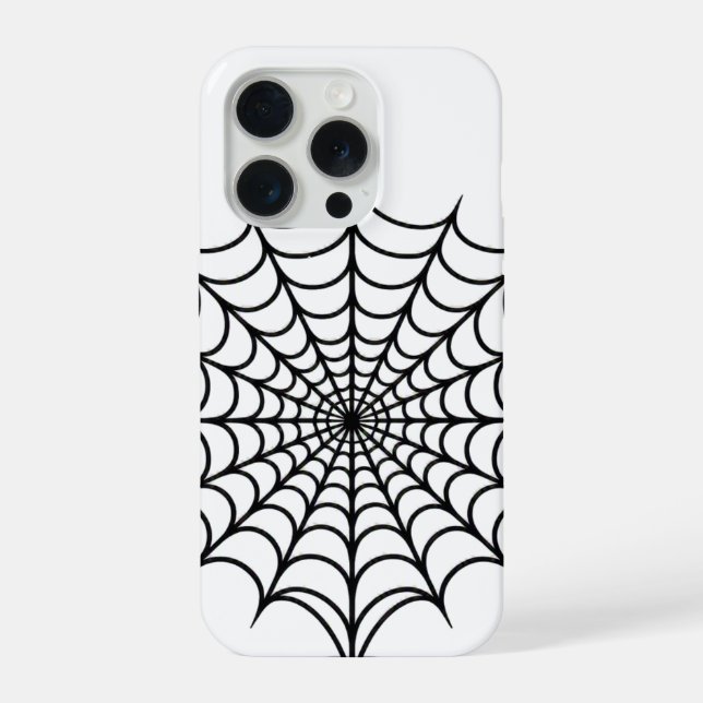 Schwarzes Web iPhone Hülle (Rückseite)