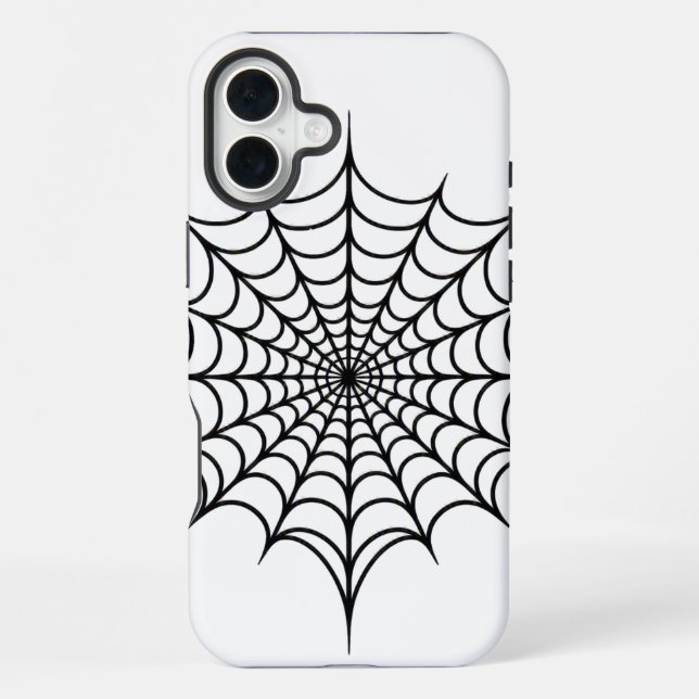 Schwarzes Web iPhone Hülle (Rückseite)