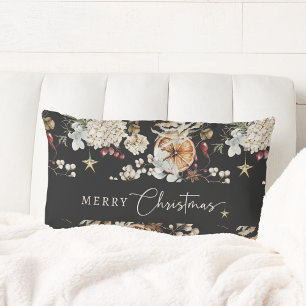 Schwarzes Weihnachtsfest Lendenkissen