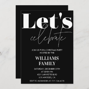 Schwarzes Weihnachtsgebäck Feiern wir Einladung