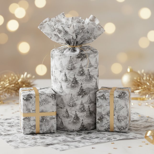 Schwarzes Weihnachtsmuster#3 ID1009 Seidenpapier (Von Creator hochgeladen)
