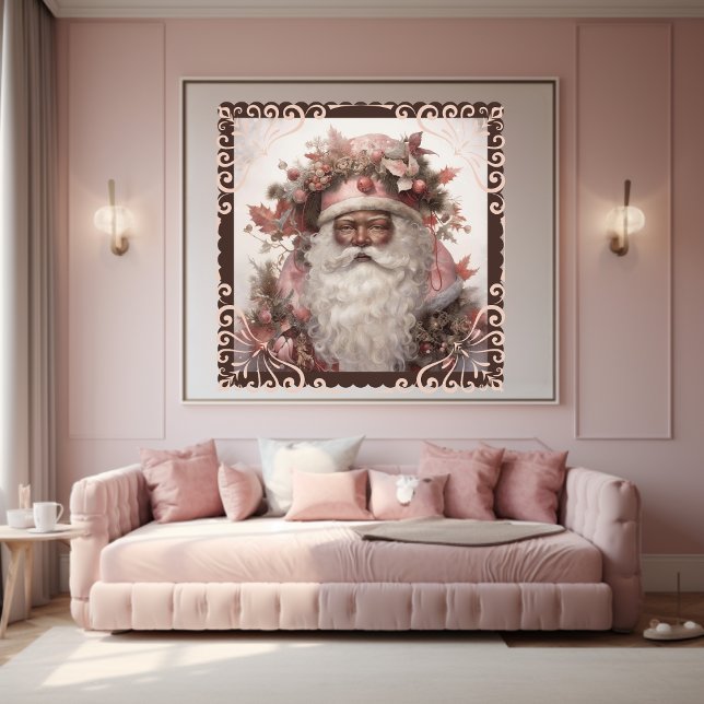 Schwarzes Weihnachtsportrait: Weiche Pinks und erd Poster (Von Creator hochgeladen)