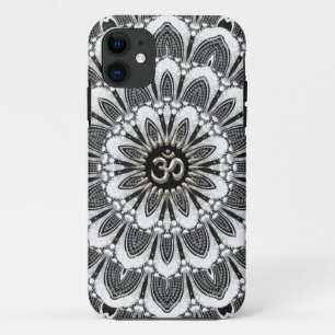 Schwarzes+Weißes Blumensilber-OM-Case-Mate iPhone iPhone 11 Hülle