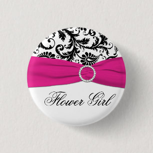 Schwarzes, weißes und pinkfarbenes button