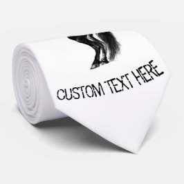 Schwarzes Wildpferd - Schwarzweiß Zeichnend Krawatte