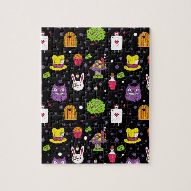 Schwarzes Wonderland Puzzle (Vertikal)