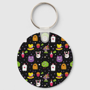 Schwarzes Wonderland Schlüsselanhänger