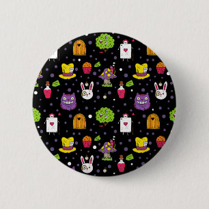 schwarzes Wunderland Button