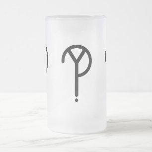 Schwarzes Y? Symbol-mattierte Tasse