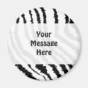 Schwarzes Zebra-Druck-Muster Magnet