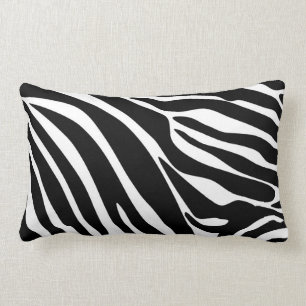 Schwarzes Zebra-Druckmuster Lendenkissen