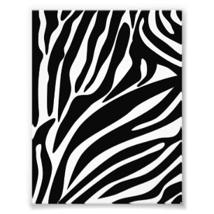 Schwarzes Zebradruck-Muster Fotodruck