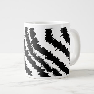 Schwarzes Zebradruckmuster Jumbo-Tasse