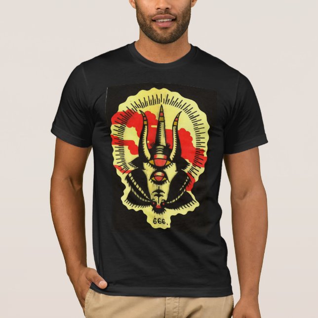 schwarzes Ziegen-Shirt T-Shirt (Vorderseite)