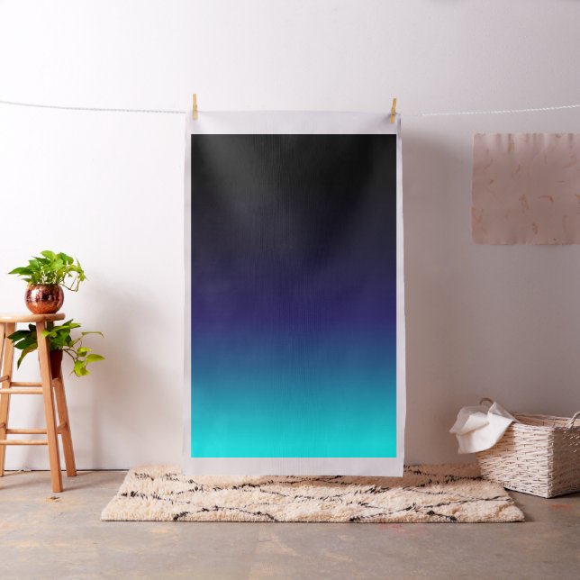 Schwarzes zum aquamarinen ombre stoff (Beispiel)
