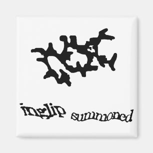 Schwarzes zusammenrufendes Weedalua Magnet
