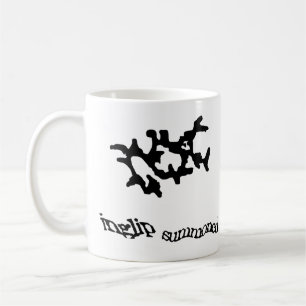 Schwarzes zusammenrufendes Weedalua Tasse