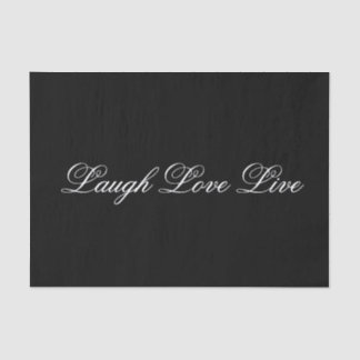 Schwarzes Zwirnpapier mit Inspirationsmeldung Seidenpapier