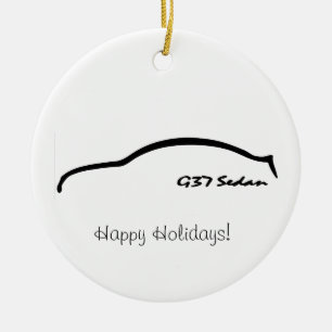 SchwarzesBrushstroke der Limousine-G37 Keramikornament