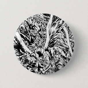 Schwärzeste Nachtgruppen-Malerei - Schwarzweiss Button