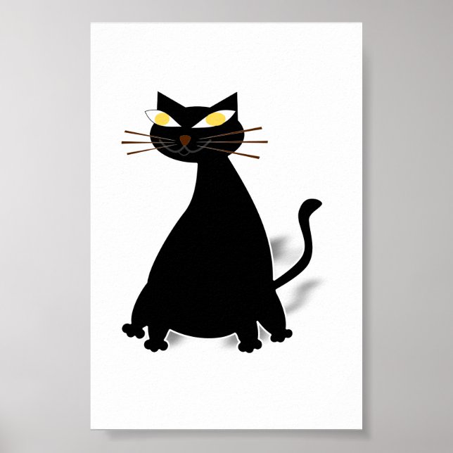 Schwarzfettkatze Poster (Vorne)
