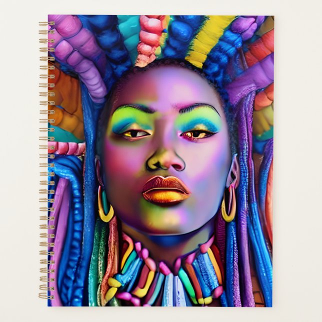 Schwarzfrauen Afrikanische Melanin Planer (Vorderseite)