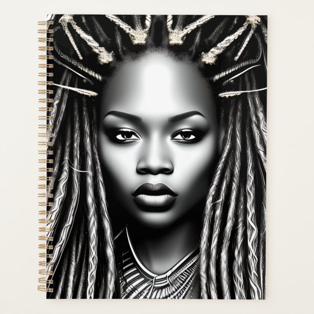 Schwarzfrauen Afrikanische Melanin Planer (Vorderseite)